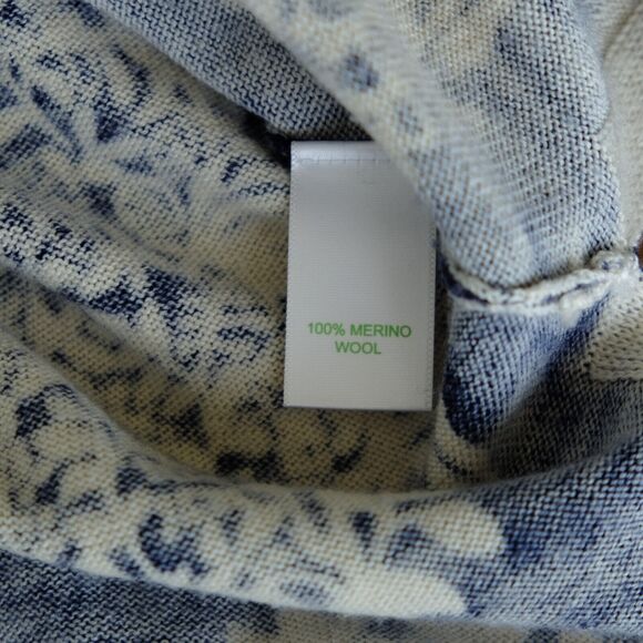Lilly‎ Pulitzer Sweater Women Sz S Blue Knit Merino Wool Paisley Business Casual - Picture 8 of 12
